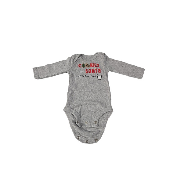 Carters Just One You Baby Size 3 Months 2pc Santa Top Bottom Set Plus Extra Top - Picture 3 of 14